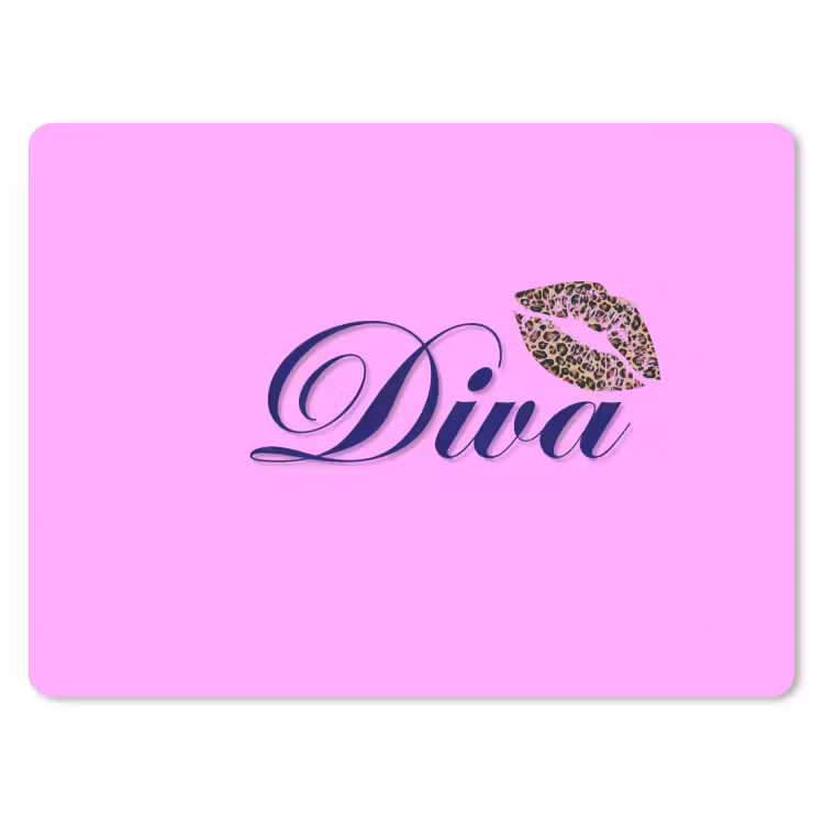 Muismat - Diva - Lip - Panterprint - Roze — 1