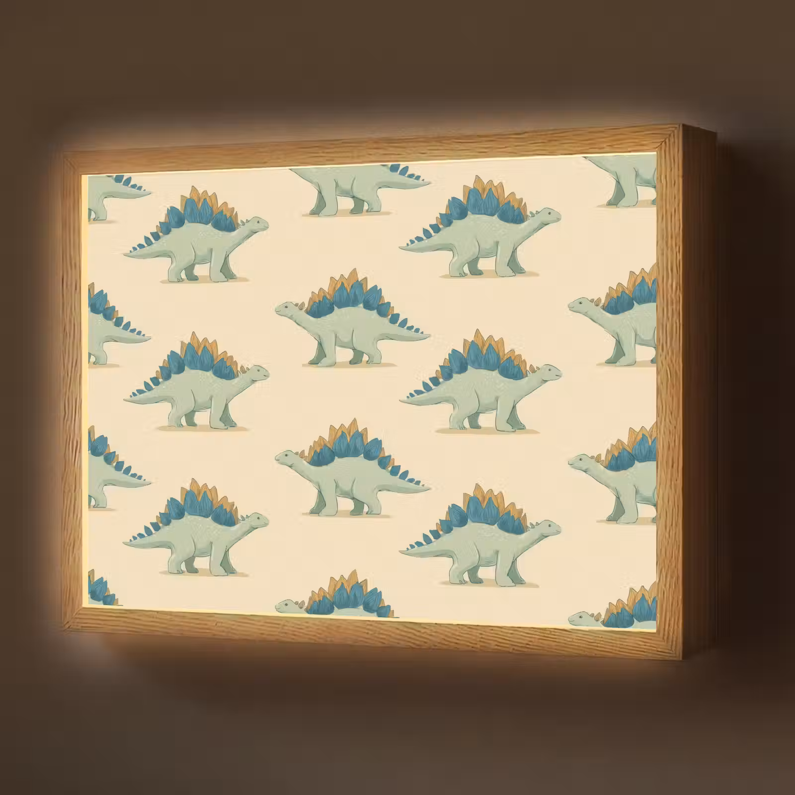Lightbox - Wandlamp - Dino - Patroon - Groen — 1