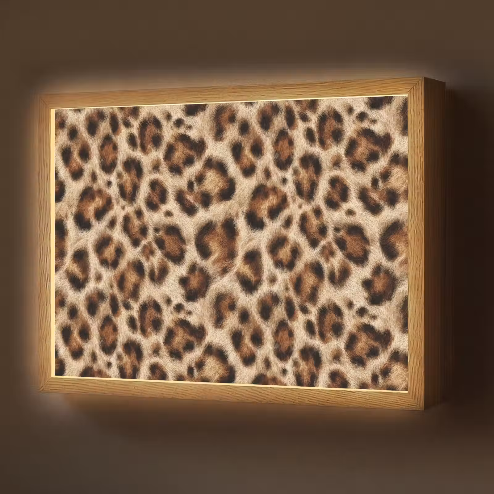 Lightbox - Wandlamp - Luipaard - Bruin - Vacht — 1