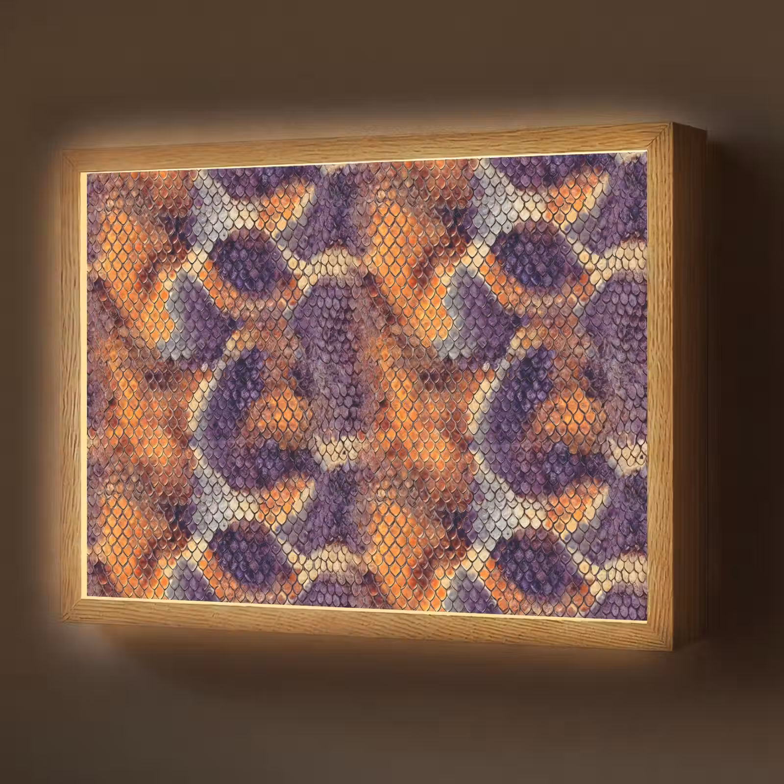 Lightbox - Wandlamp - Slang - Kleurrijk - Schubben — 1