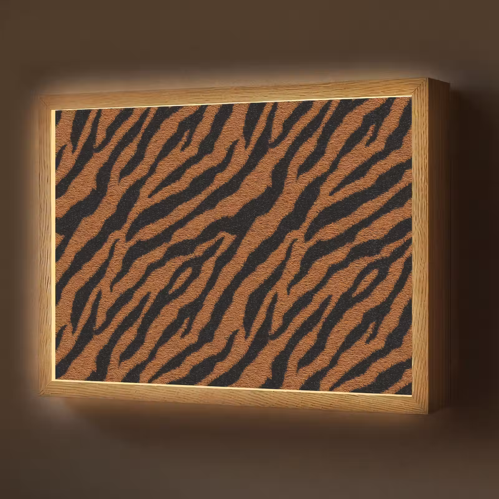 Lightbox - Wandlamp - Tijger - Zwart - Vacht — 1