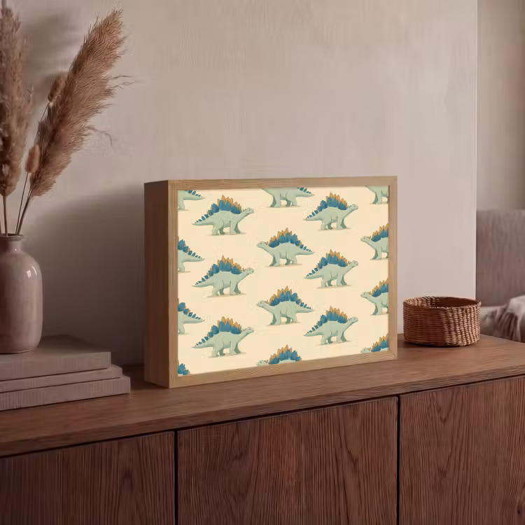 Lightbox - Wandlamp - Dino - Patroon - Groen — 4