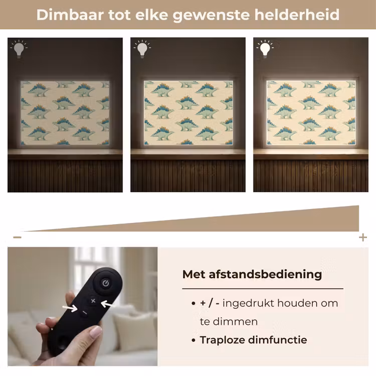 Lightbox - Wandlamp - Dino - Patroon - Groen — 9