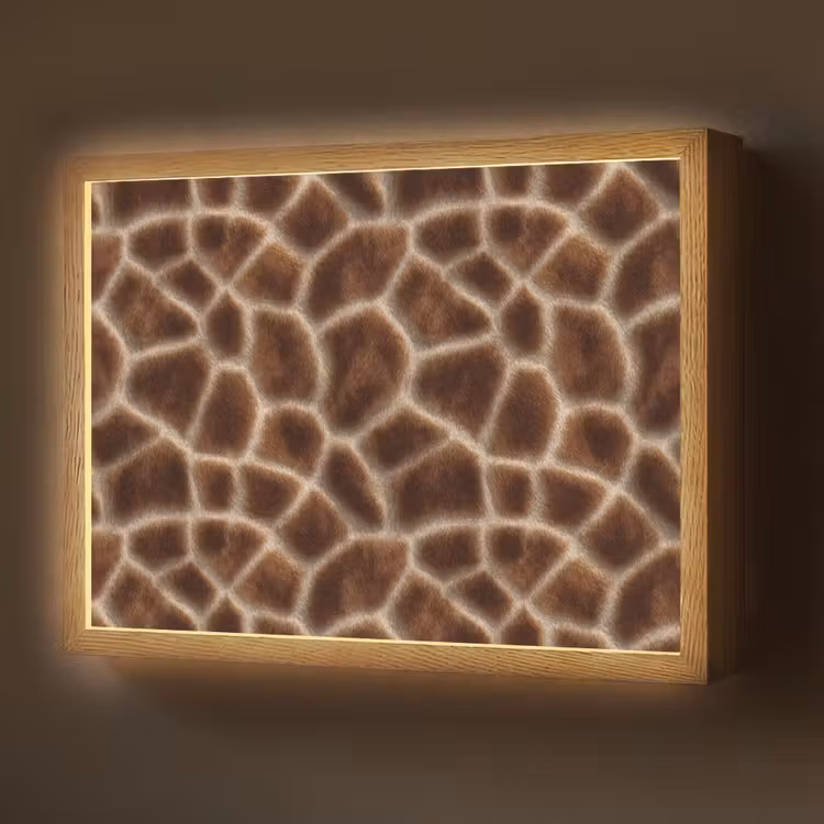 Lightbox - Wandlamp - Giraf - Bruin - Vacht — 1