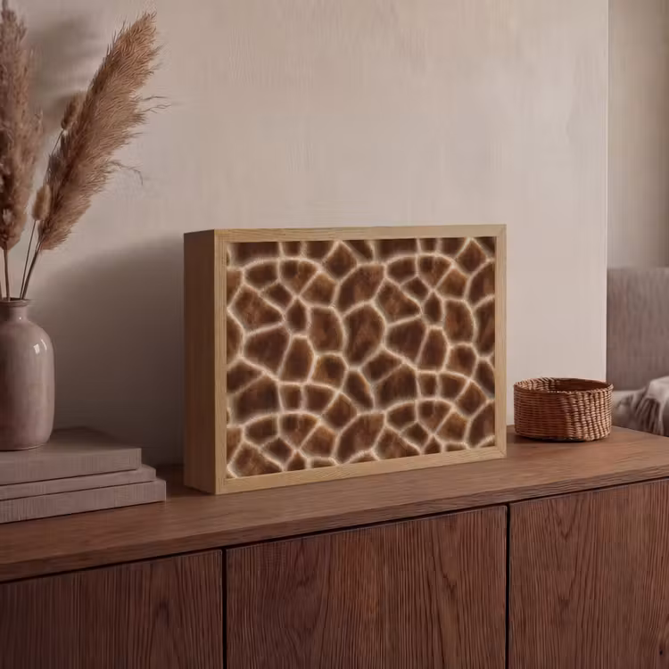Lightbox - Wandlamp - Giraf - Bruin - Vacht — 4