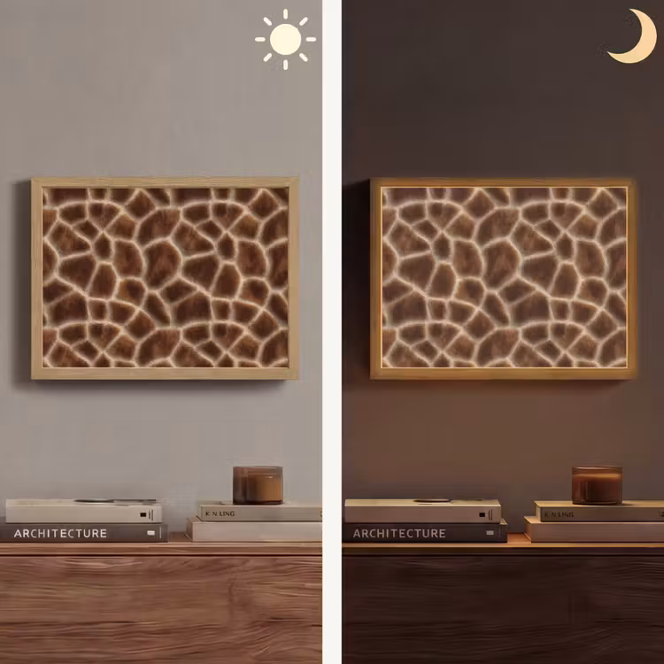 Lightbox - Wandlamp - Giraf - Bruin - Vacht — 6