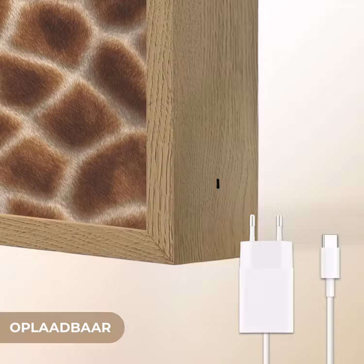 Lightbox - Wandlamp - Giraf - Bruin - Vacht — 7