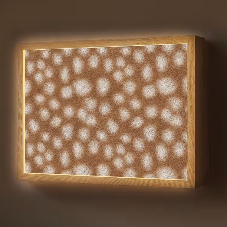 Lightbox - Wandlamp - Hert - Bruin - Vacht — 1