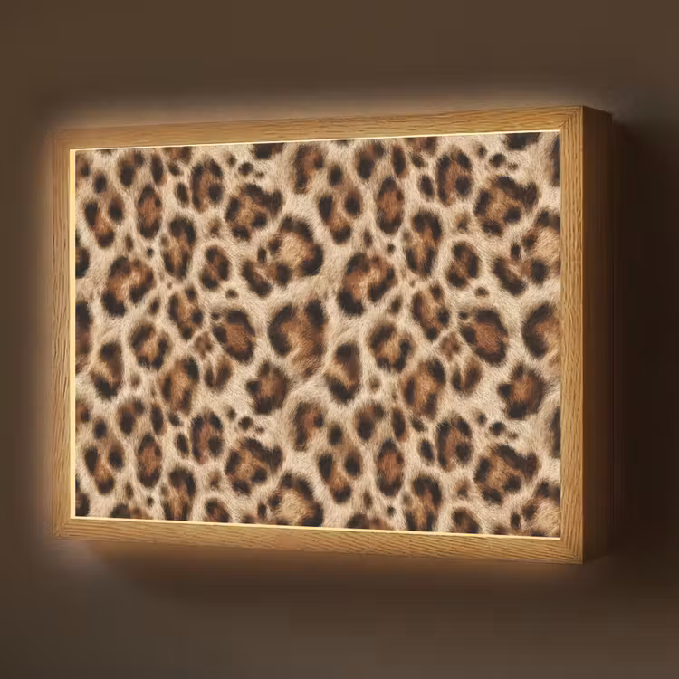 Lightbox - Wandlamp - Luipaard - Bruin - Vacht — 1
