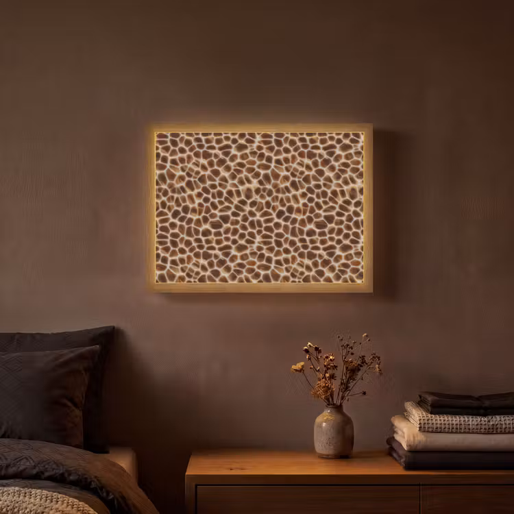 Lightbox - Wandlamp - Schildpad - Bruin - Patroon — 3