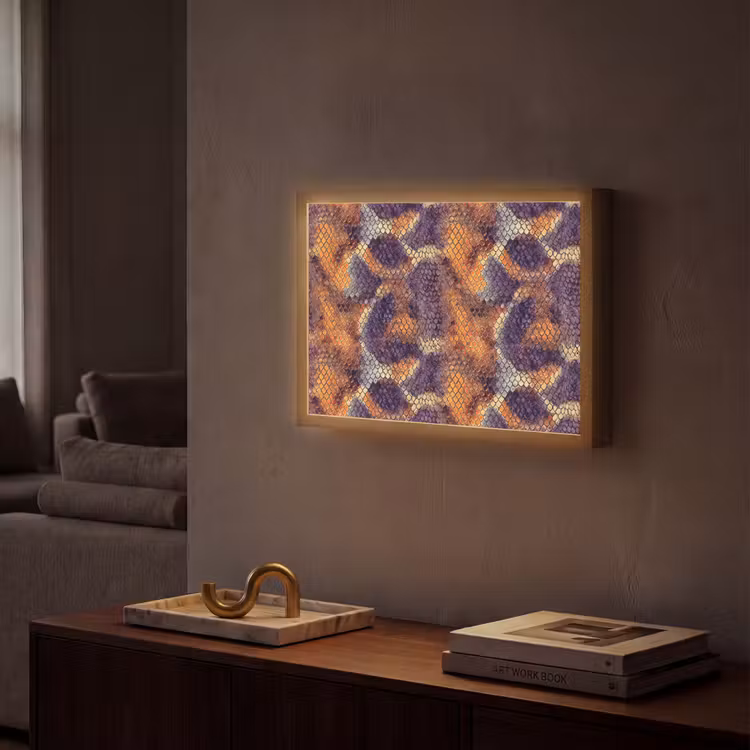 Lightbox - Wandlamp - Slang - Kleurrijk - Schubben — 2