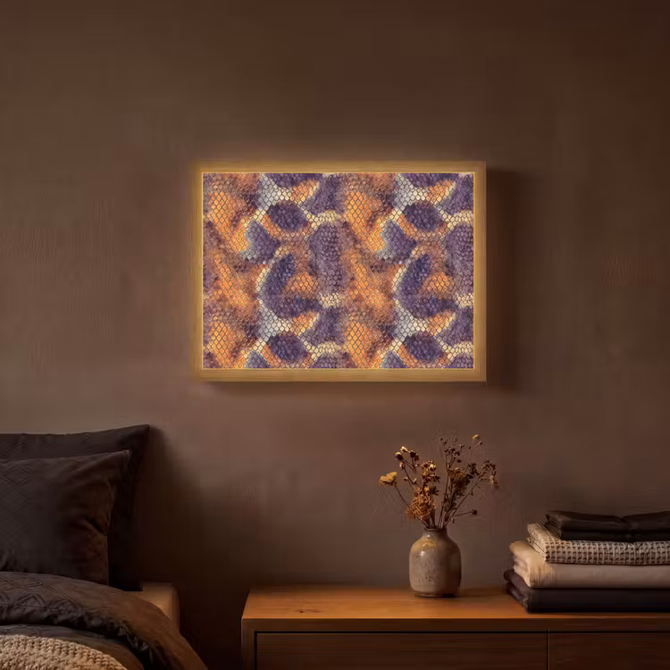 Lightbox - Wandlamp - Slang - Kleurrijk - Schubben — 3