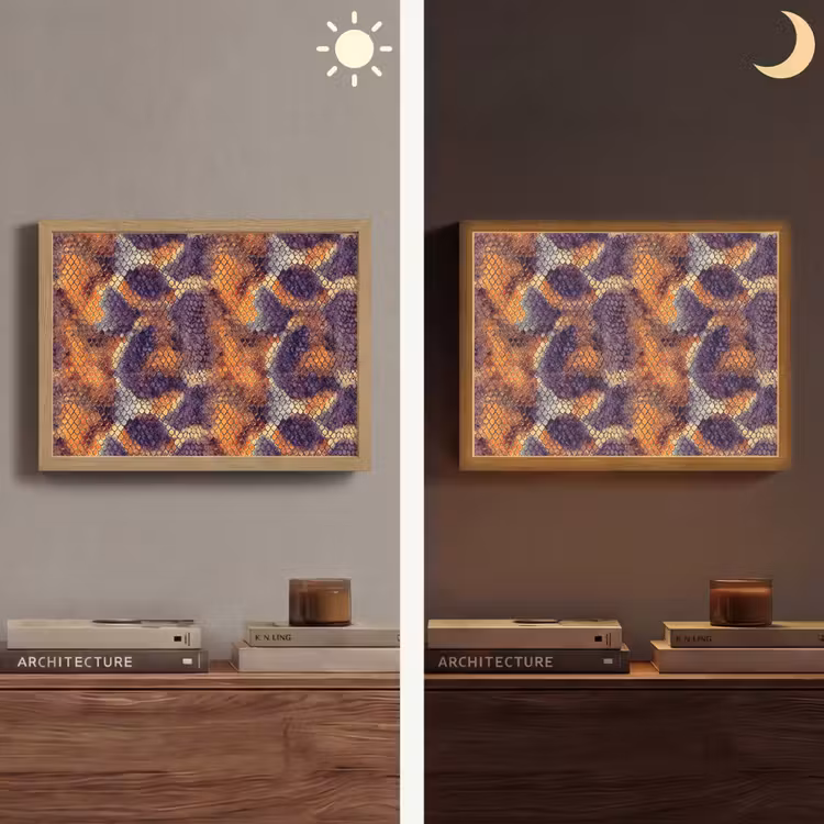 Lightbox - Wandlamp - Slang - Kleurrijk - Schubben — 6