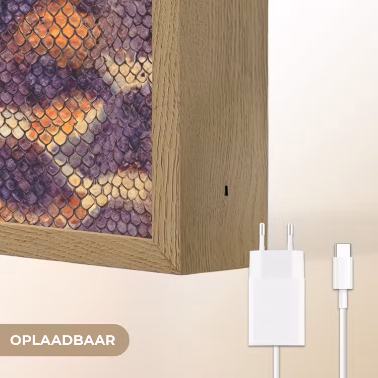 Lightbox - Wandlamp - Slang - Kleurrijk - Schubben — 7