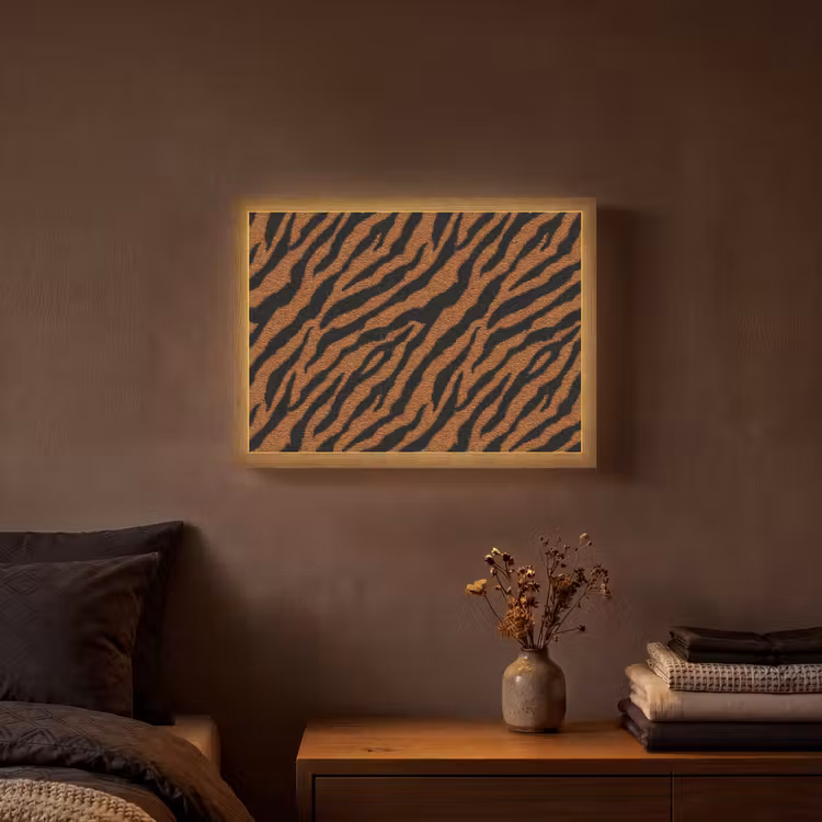 Lightbox - Wandlamp - Tijger - Zwart - Vacht — 3