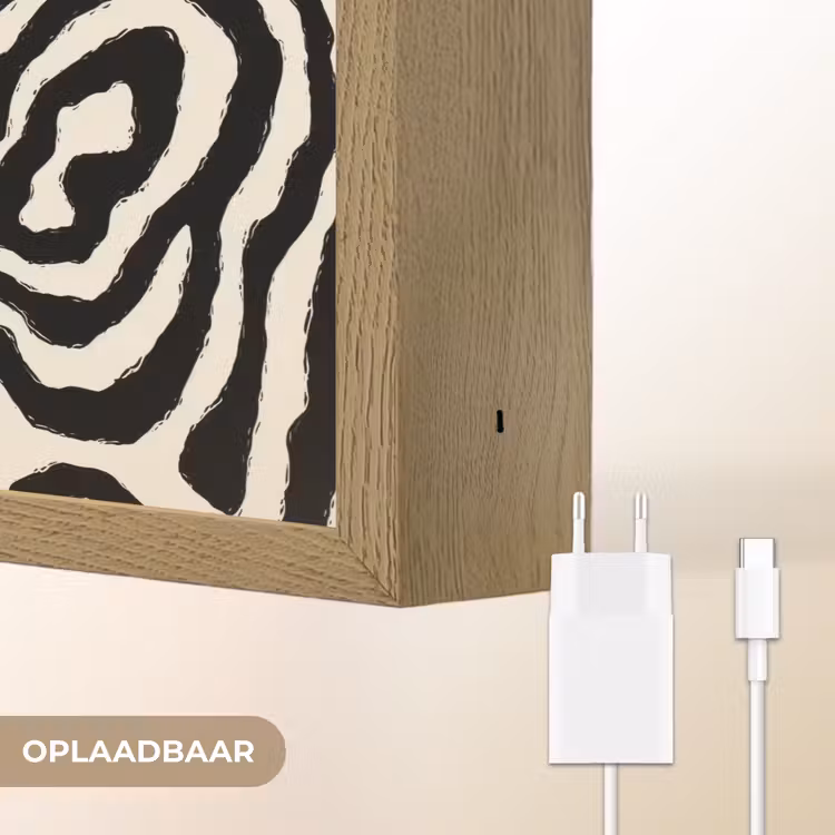 Lightbox - Wandlamp - Zebra - Zwart - Abstract — 7
