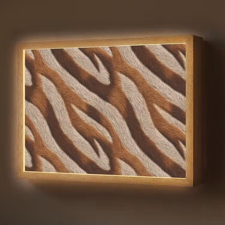 Lightbox - Wandlamp - Zebra - Bruin - Patroon — 1
