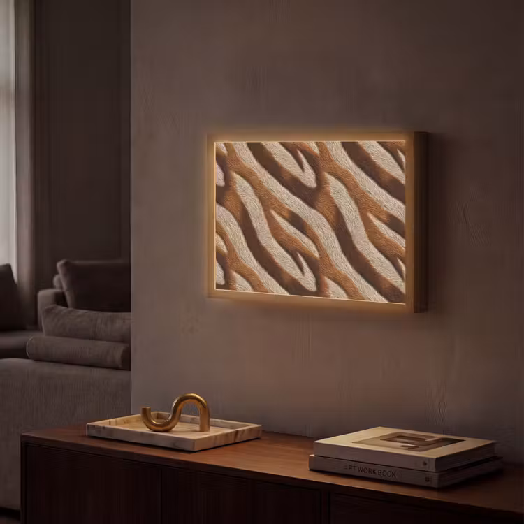 Lightbox - Wandlamp - Zebra - Bruin - Patroon — 2