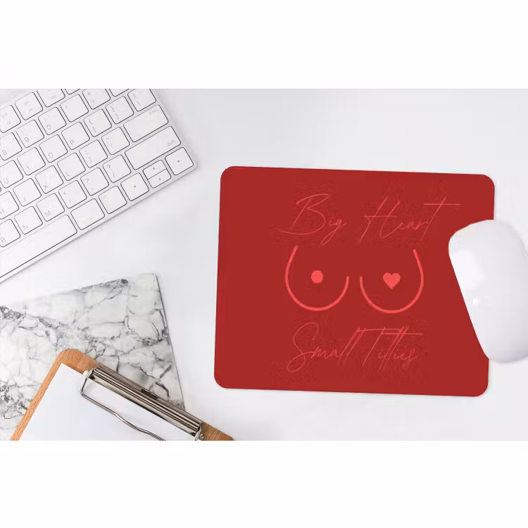 Muismat - big heart small titties - Hart - Rood — 2