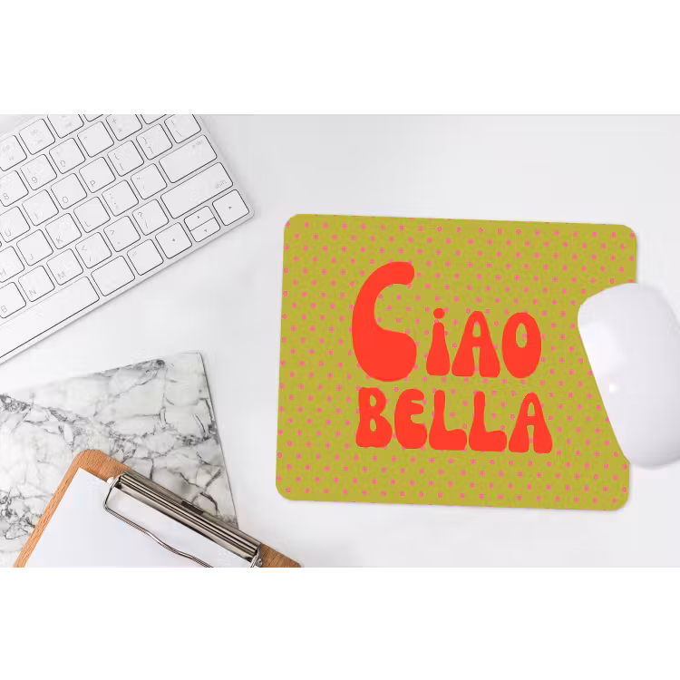 Muismat - Ciao bella - Rood - Groen - Stippen — 2