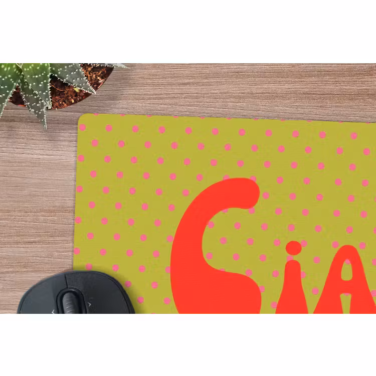 Muismat - Ciao bella - Rood - Groen - Stippen — 4