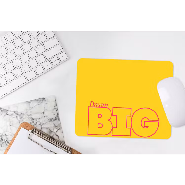 Muismat - Dream big - Geel - Grafisch — 2