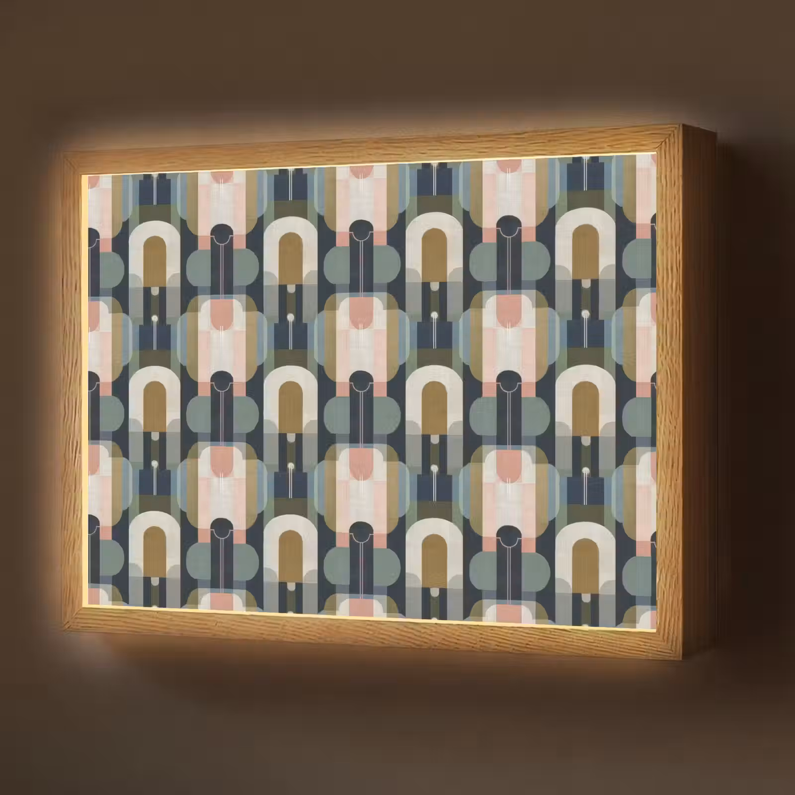 Lightbox - Wandlamp - Geografisch - Modern - Kleurrijk — 1