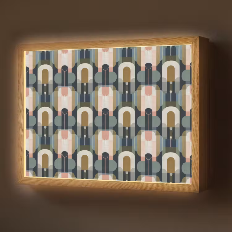 Lightbox - Wandlamp - Geografisch - Modern - Kleurrijk — 1