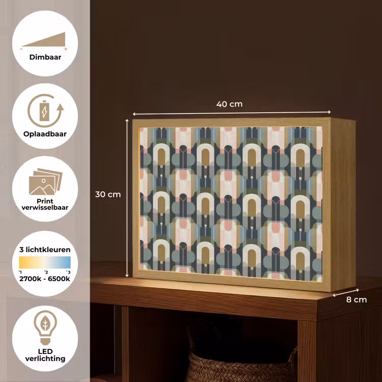 Lightbox - Wandlamp - Geografisch - Modern - Kleurrijk — 10