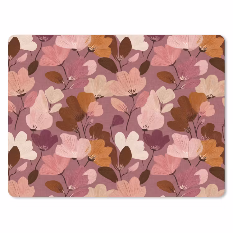 Muismat - Bloem - Patroon - Roze — 1