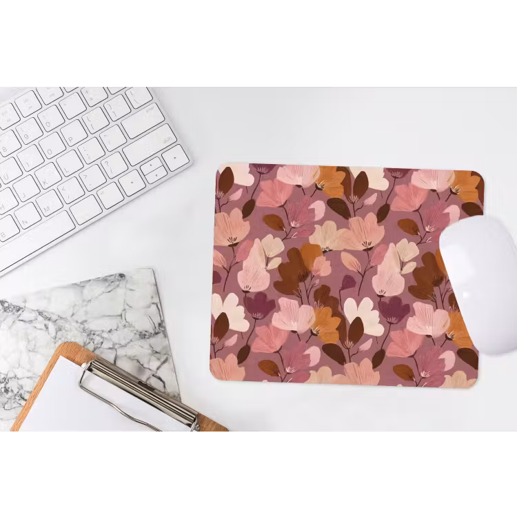 Muismat - Bloem - Patroon - Roze — 2