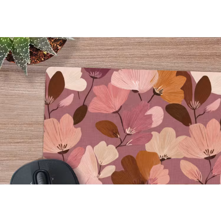Muismat - Bloem - Patroon - Roze — 4