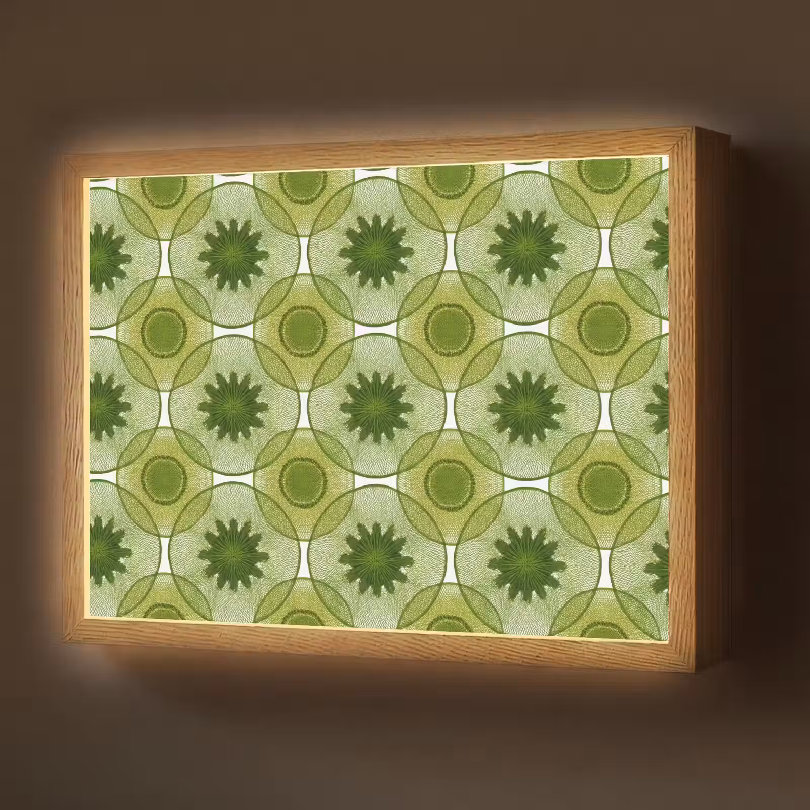 Lightbox - Wandlamp - Cirkels - Patroon - Groen — 1