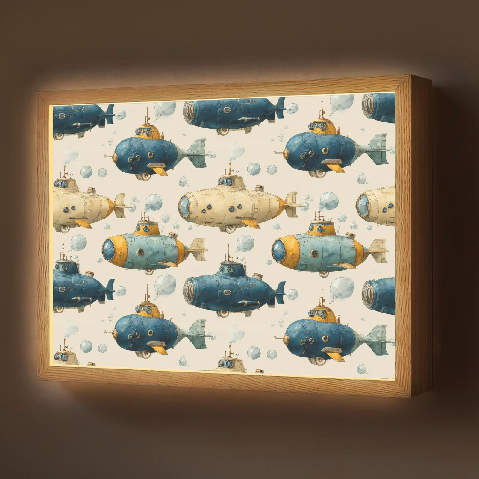 Lightbox - Wandlamp - Duikboot - Fantasie - Kleurrijk — 1