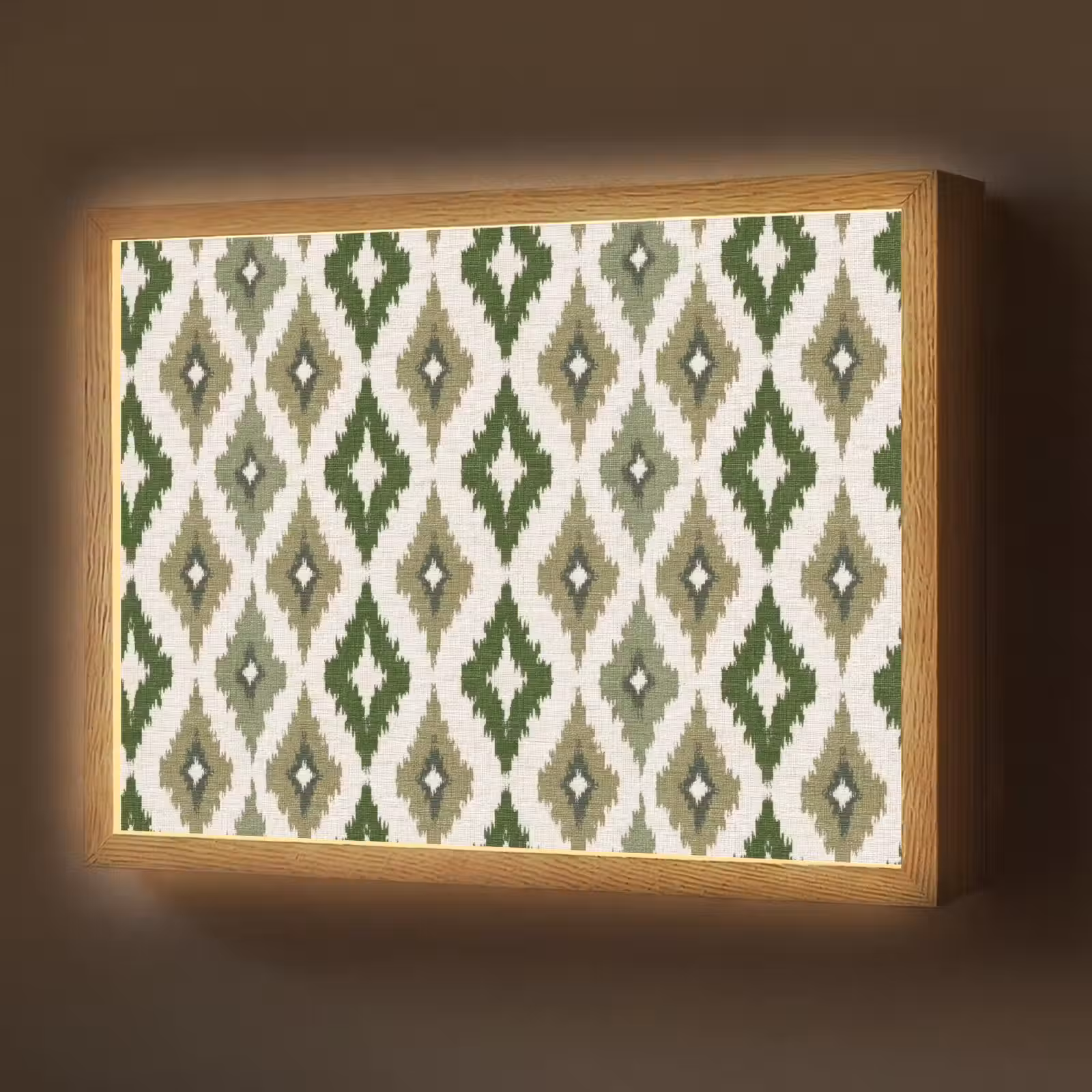 Lightbox - Wandlamp - Geografisch - Ruitmotief - Groen — 1
