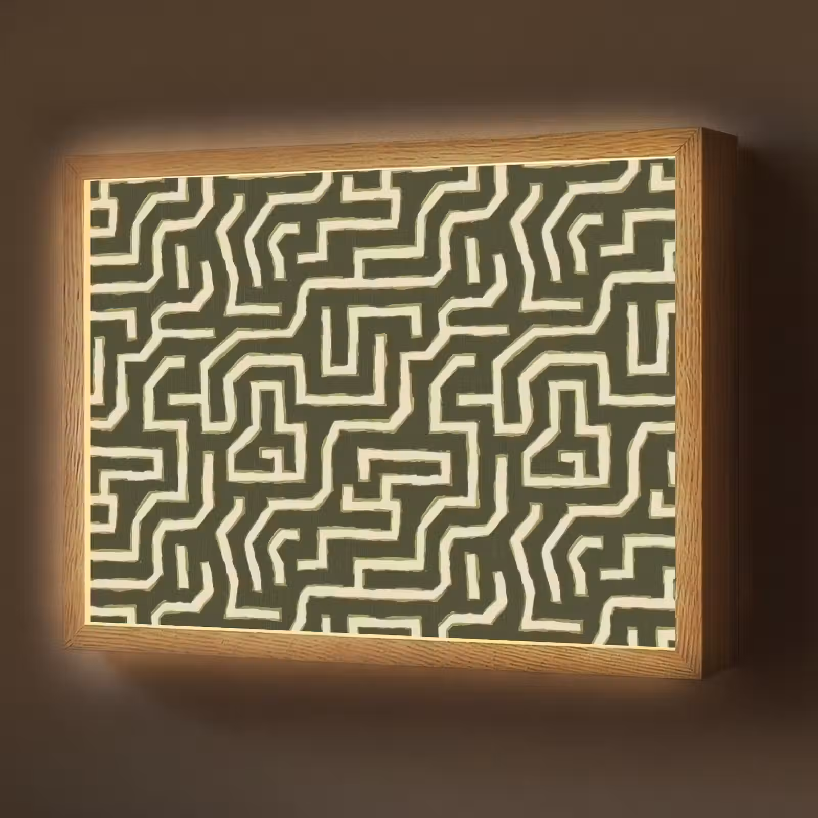 Lightbox - Wandlamp - Lijnen - Abstract - Groen — 1