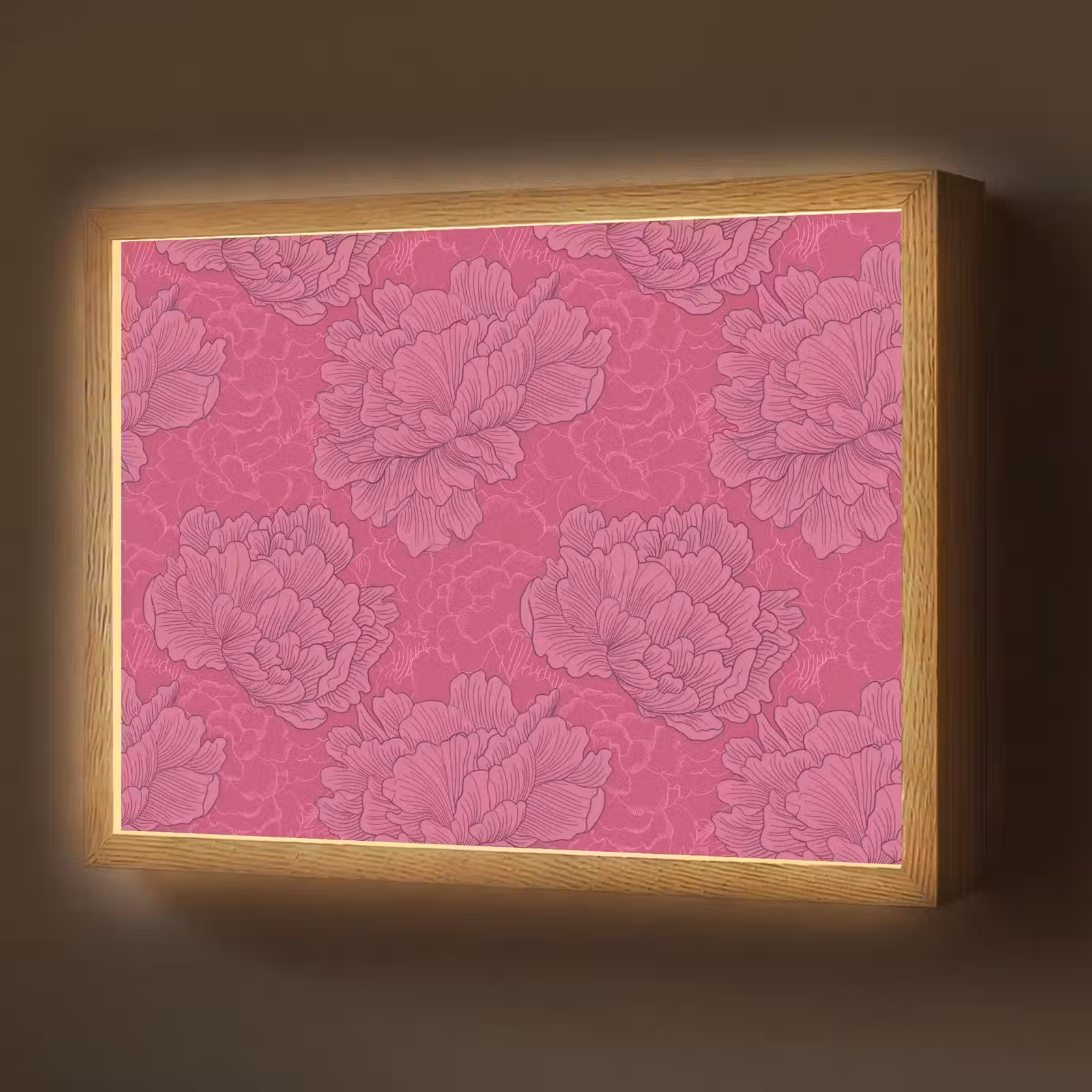Lightbox - Wandlamp - Pioenrozen - Energiek - Roze — 1