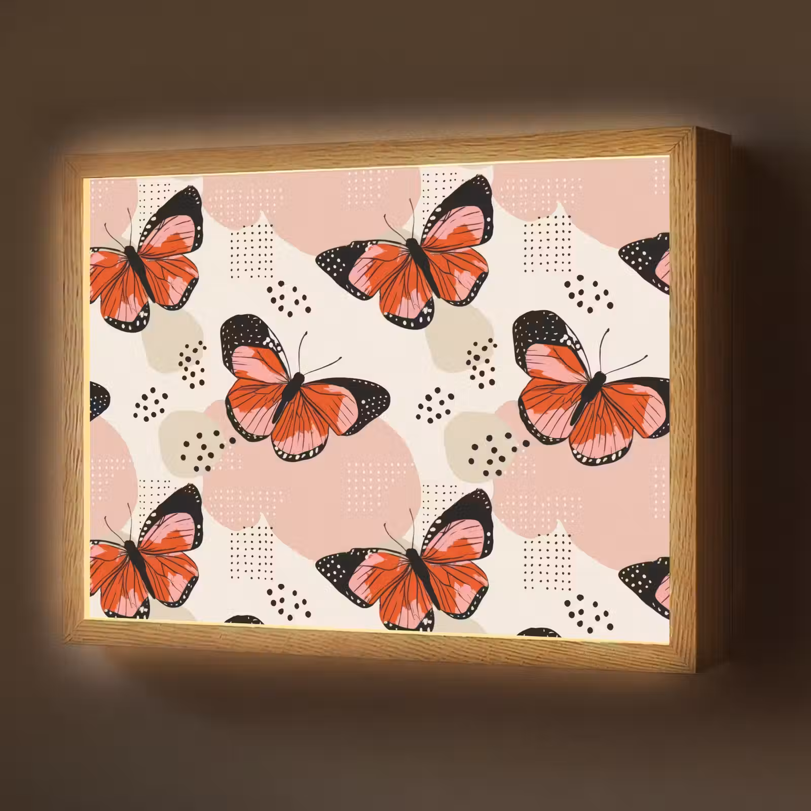 Lightbox - Wandlamp - Vlinders - Retro - Kleurrijk — 1