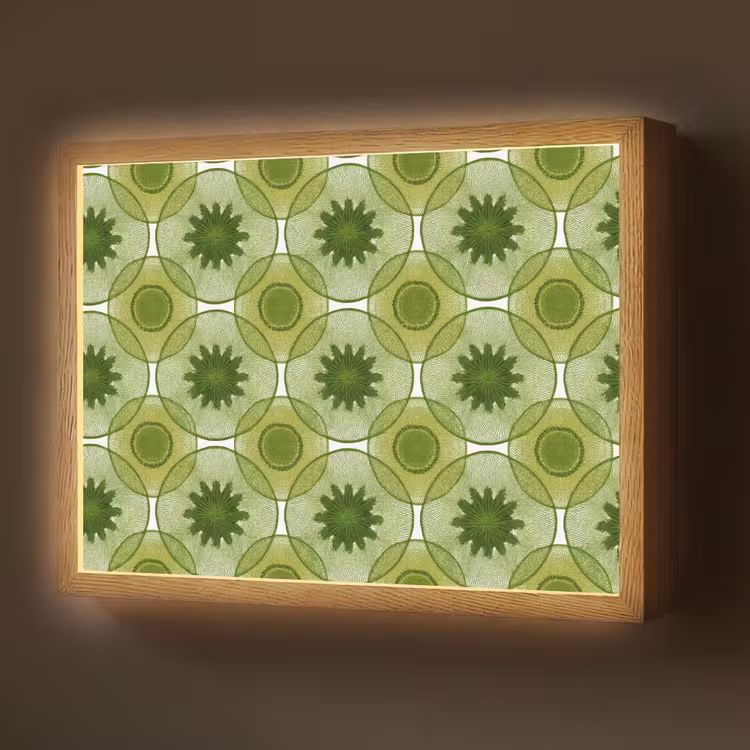 Lightbox - Wandlamp - Cirkels - Patroon - Groen — 1
