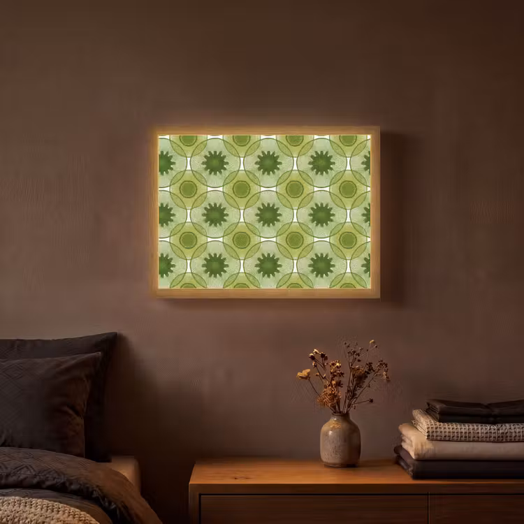 Lightbox - Wandlamp - Cirkels - Patroon - Groen — 3