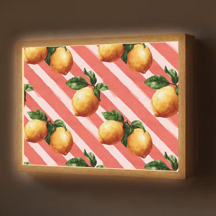 Lightbox - Wandlamp - Citroen - Geïllustreerd - Oranje — 1