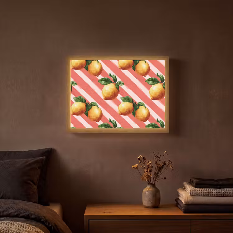 Lightbox - Wandlamp - Citroen - Geïllustreerd - Oranje — 3