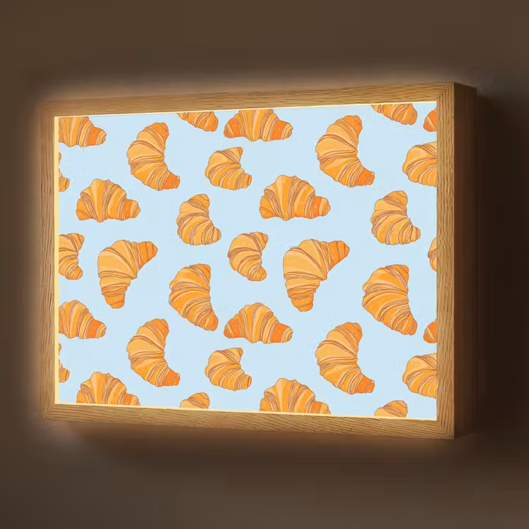 Lightbox - Wandlamp - Croissant - Speels - Blauw — 1