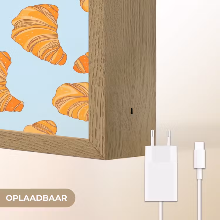 Lightbox - Wandlamp - Croissant - Speels - Blauw — 7