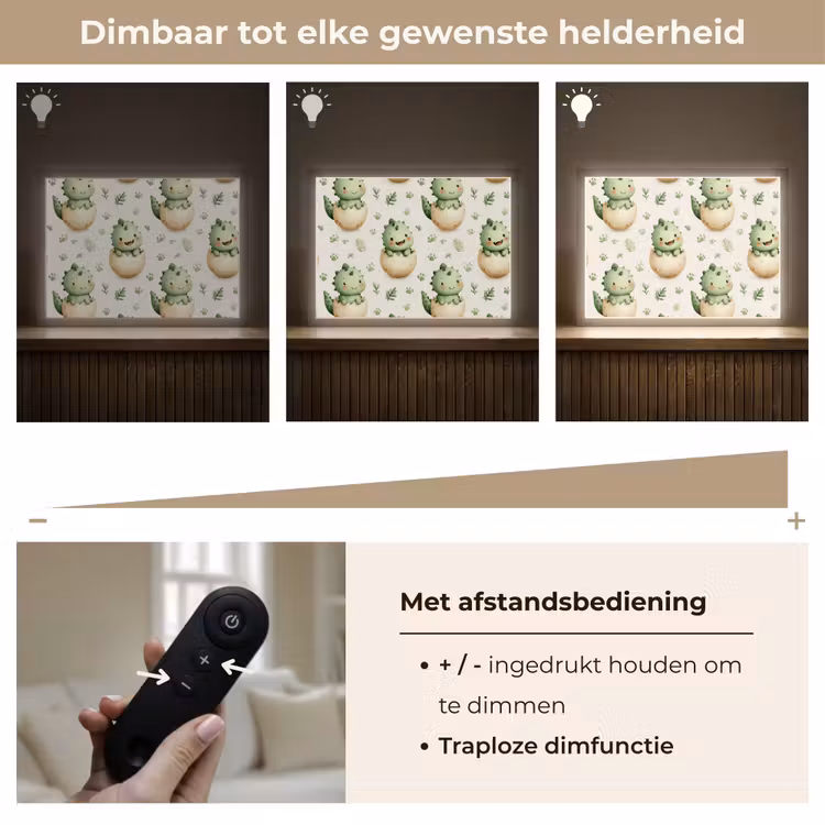 Lightbox - Wandlamp - Dino - Eieren - Groen — 9