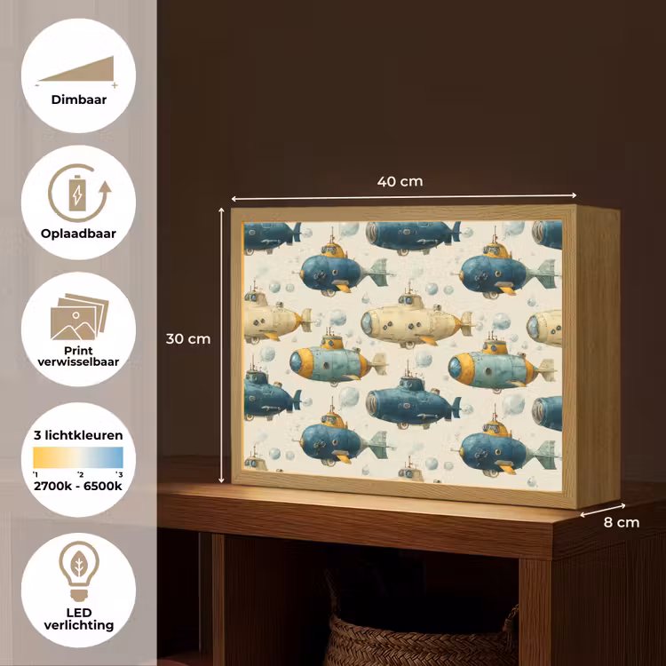 Lightbox - Wandlamp - Duikboot - Fantasie - Kleurrijk — 10
