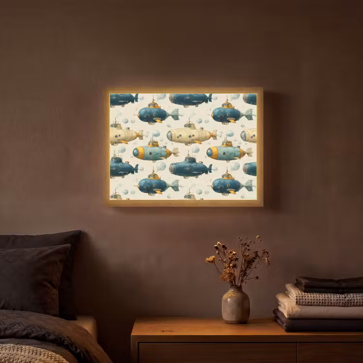 Lightbox - Wandlamp - Duikboot - Fantasie - Kleurrijk — 3