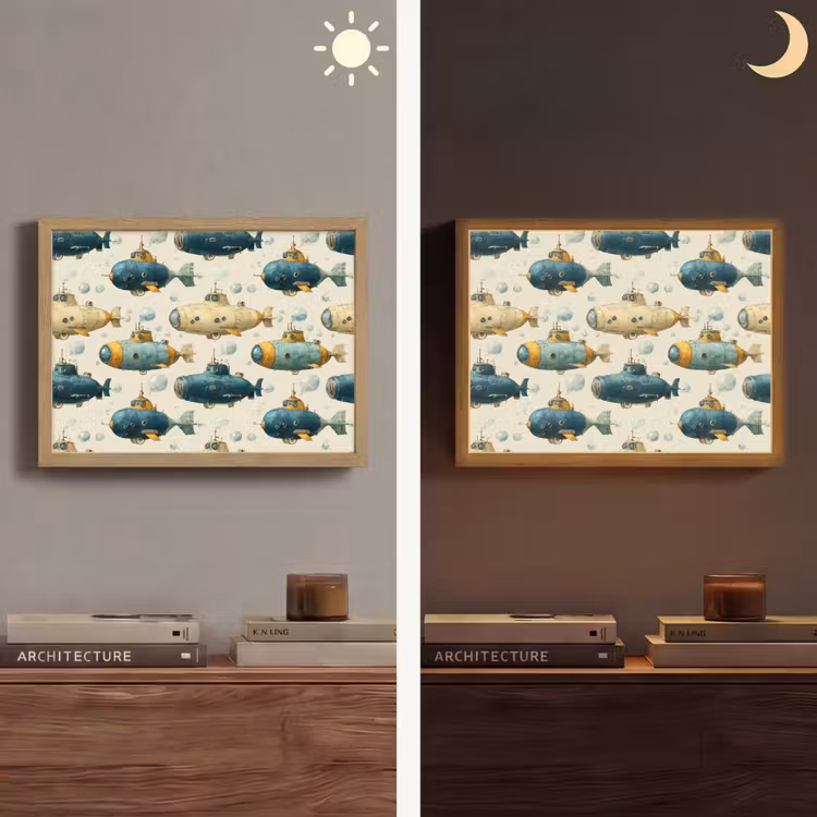 Lightbox - Wandlamp - Duikboot - Fantasie - Kleurrijk — 6