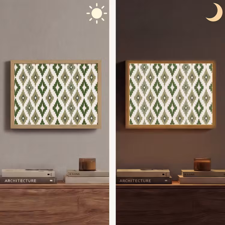 Lightbox - Wandlamp - Geografisch - Ruitmotief - Groen — 6