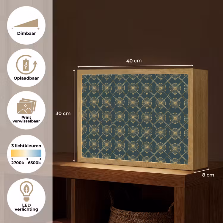 Lightbox - Wandlamp - Geometrisch - Elegant - Groen — 10